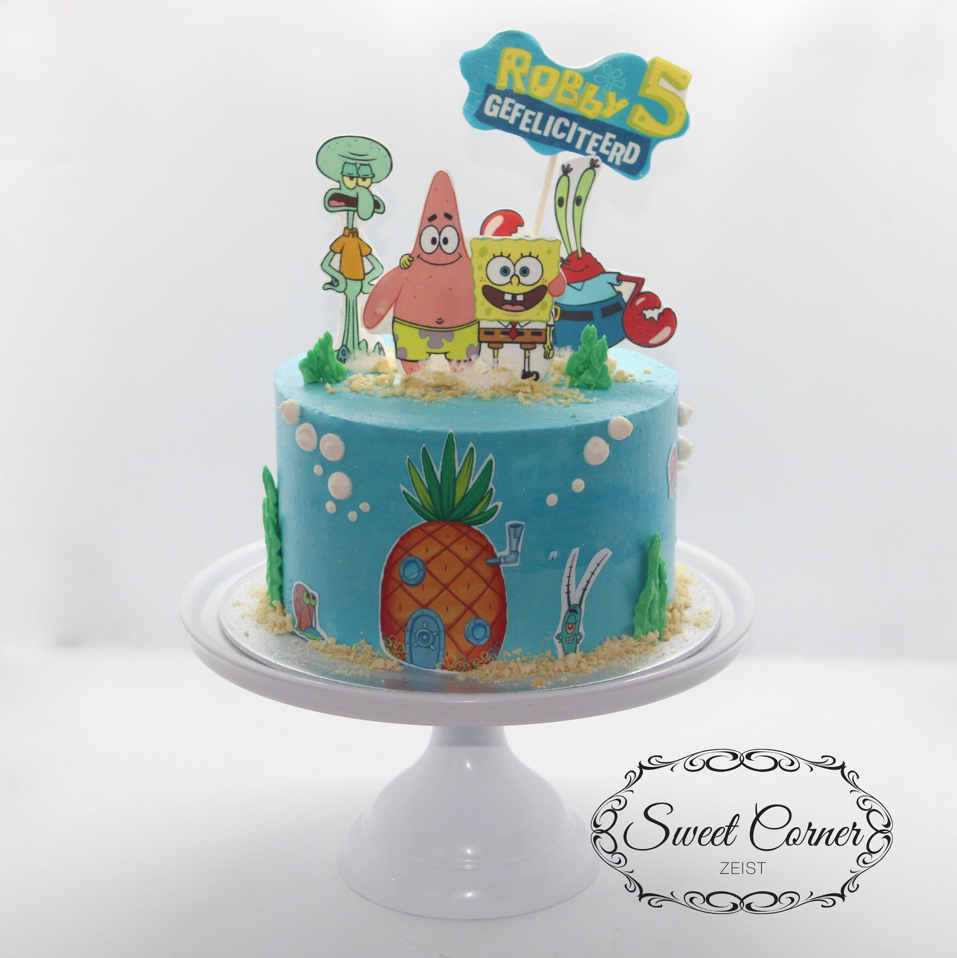 sponge bob taart kindertaart bestellen zeist utrecht driebergen den dolder soesterberg huis ter heide houten bunnik bilthoven