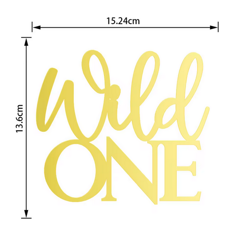Acryl taarttopper "Wild One"