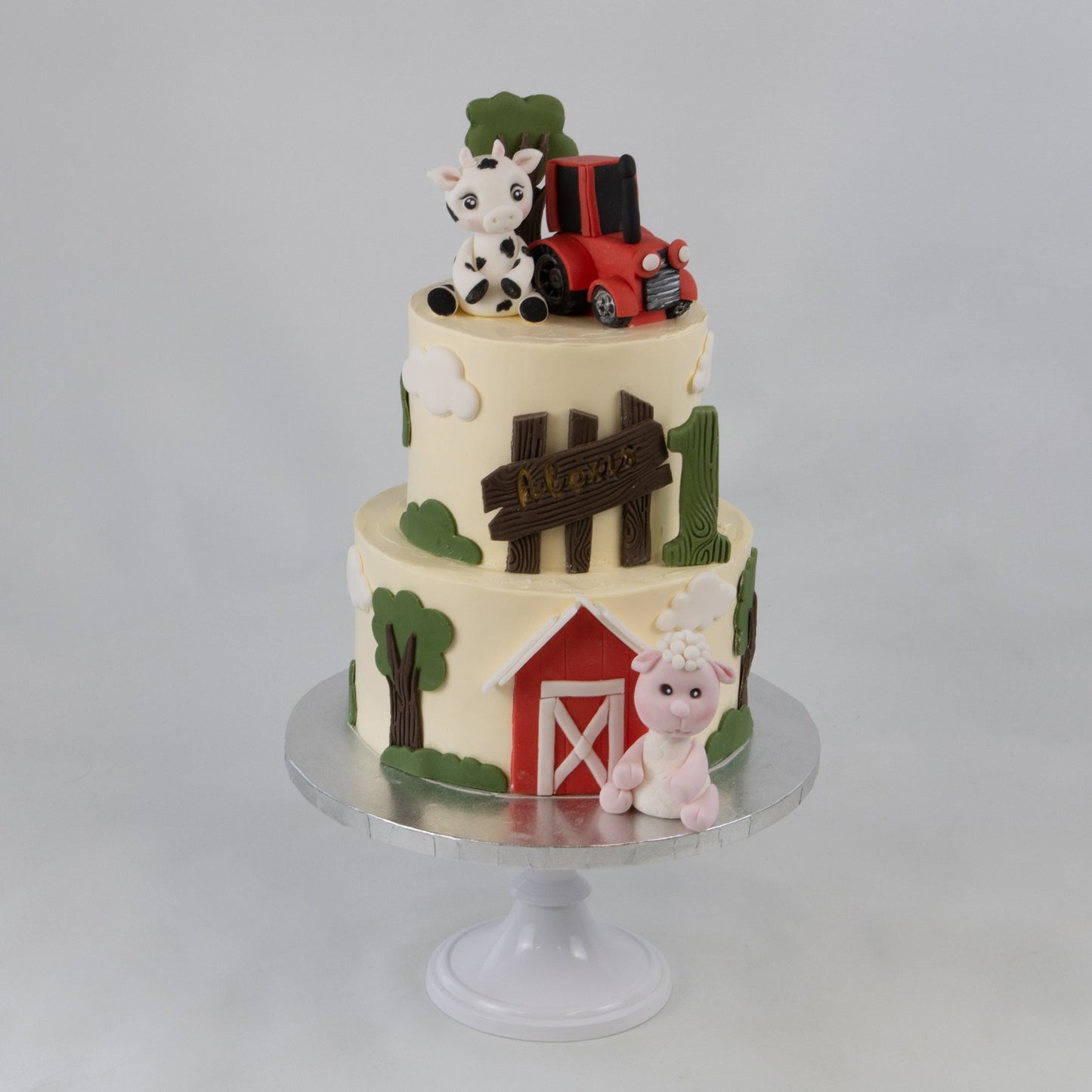 Boerderij thema kindertaart taart verjaardag bestellen bezorgen Zeist Utrecht Driebergen doorn Odijk Houten Bilthoven bakkerij trekker tractor 