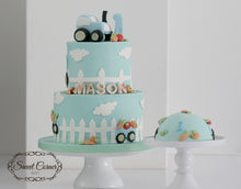 Afbeelding in Gallery-weergave laden, Themataart op maat (fondant) stapeltaart, 2-laags
