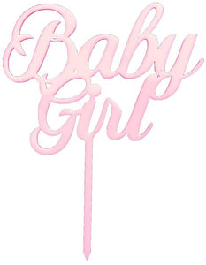 Acryl taarttopper "Baby girl"