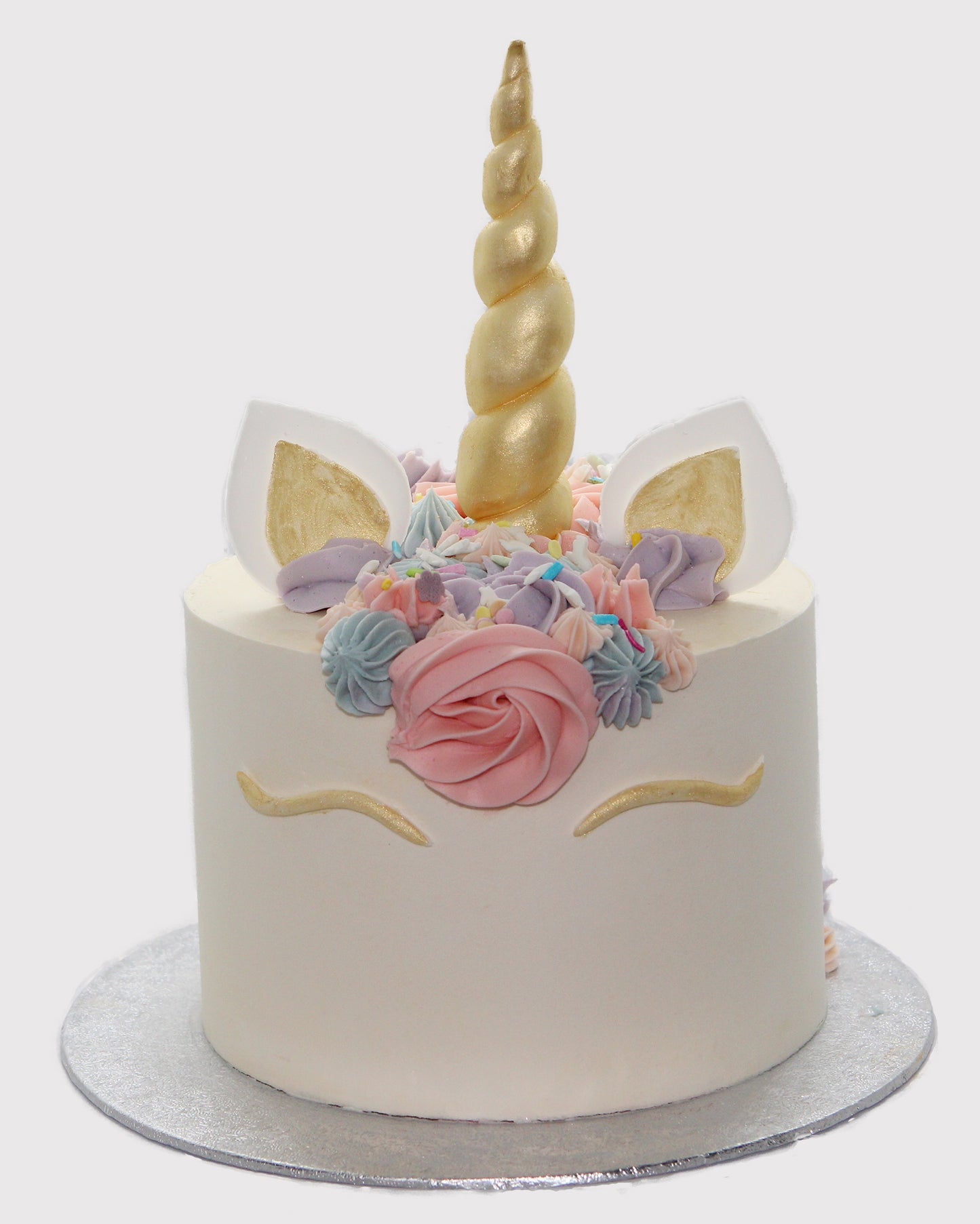 Eenhoorn kindertaart met pastel kleuren, lokaal bezorgd in Zeist