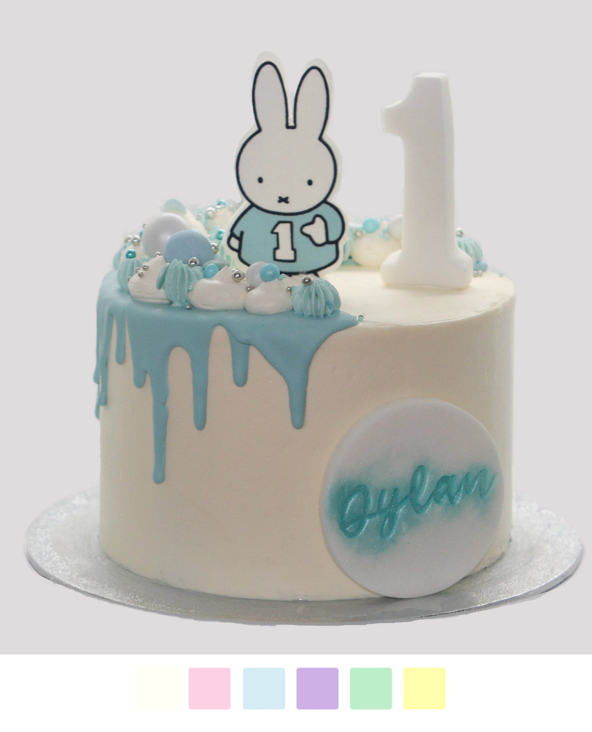 Nijntje themataart voor kinderfeestje met botercrème afwerking